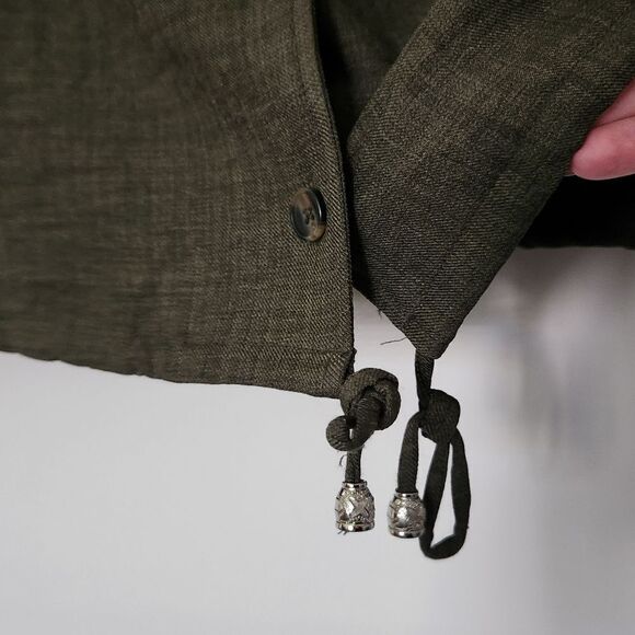 Love Maven Womens Button Front 3/4 Sleeve Drawstring Bottom Hem Top Size Large - Picture 3 of 6